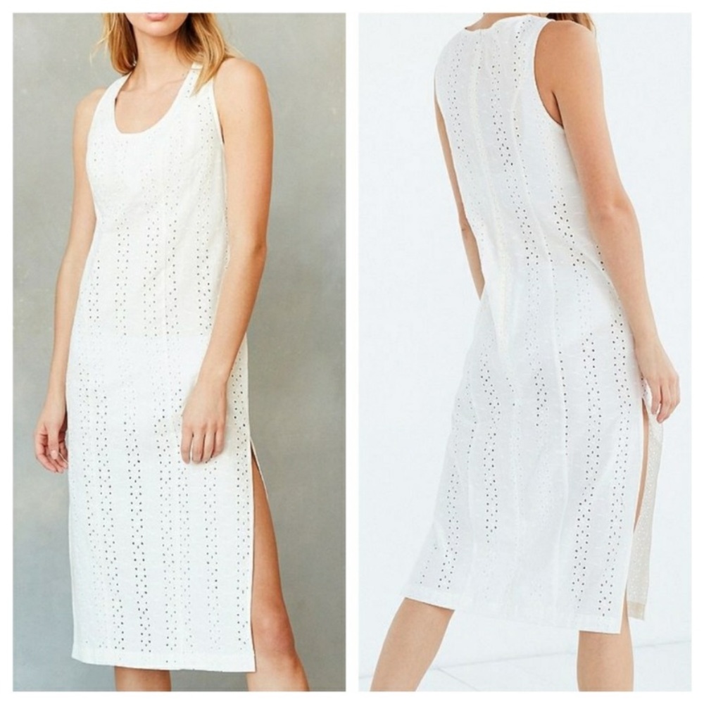 Kimchi Blue White Eyelet Midi Dress